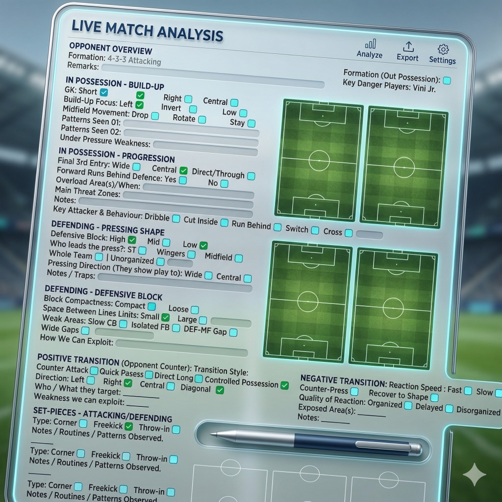 Live Match Analysis Template